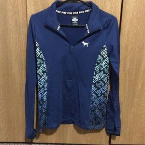 Pink compression half zip